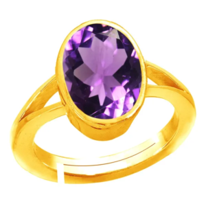 Panchadhatu Natural Amethyst Ring  3.25 Ct to 12.25 Ct Certified Ring Adjustable