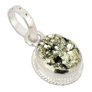 Pyrite Stone Pendant  Certified Pyrite Pendant for Men and Women