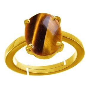 Panchadhatu Tiger Eye Ring for Unisex 3.25 Ct to 12.25 Ct Certified Chitti Ring
