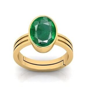 Panchadhatu Natural Emerald Ring Stone Original Certified Panna Gemstone 2.25 Ct to 12.25 Ct