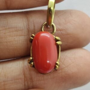 Panchadhatu Red Coral Pendant Stone Original Certified Moonga Gemstone 2.25 Ct to 12.25 Ct
