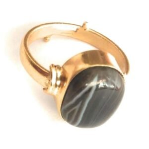 Panchadhatu Black Onyx Ring Stone Original Certified Hakik Gemstone 2.25 Ct to 12.25 Ct