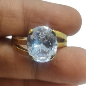 White Topaz Ring Stone Original Certified Rings Gemstone 2.25 Ct to 12.25 Ct  Adjustable