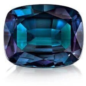 Vaibhav Gems Buy Alexandrite Stone Original Certified Lab Created Cushion color changing Gemstone 2.25 Ct to 15 Ct