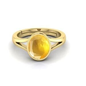 Natural Panchadhatu  Ring for Unisex Adjustable yellow sapphire Ring