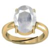 White Topaz Panchadhatu Ring Adjustable Stone Ring  Certified Natural oval
